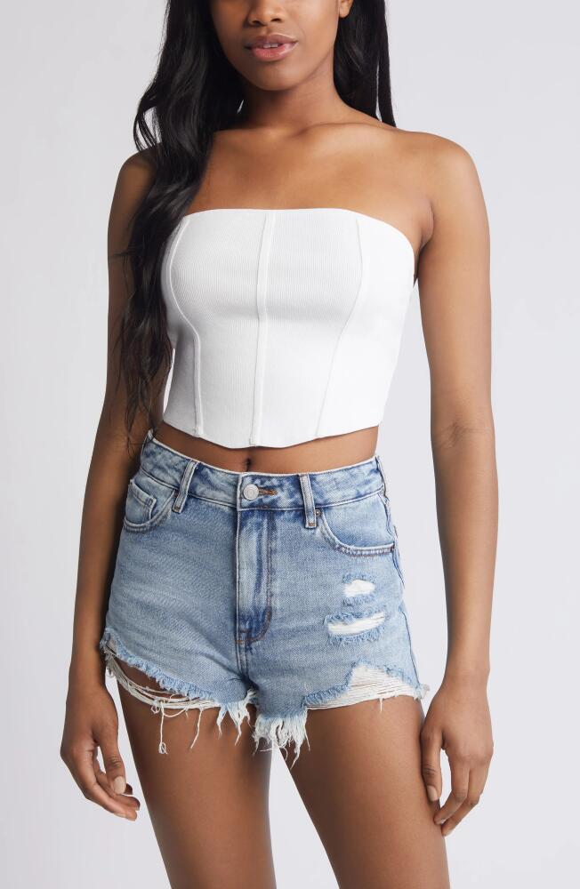 PacSun LA Hearts Bridgette Corset Sweater Tube Top in Bright White Cover