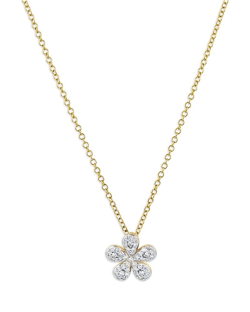 Phillips House 14K Yellow Gold Diamond Forget Me Not Petite Pave Necklace, 16-18 Cover