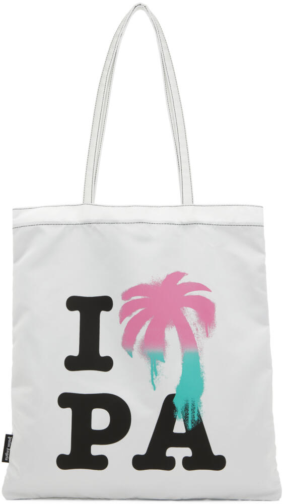 Palm Angels White 'I Love PA' Tote Cover