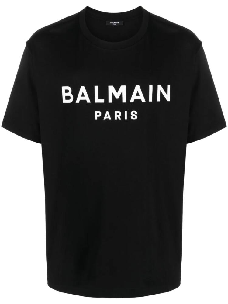 Balmain logo-print cotton T-shirt - Black Cover