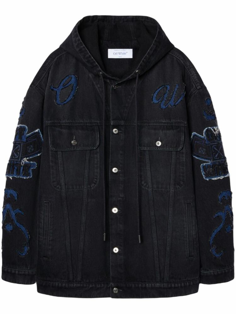 Off-White Natlover hooded denim jacket - Black Cover