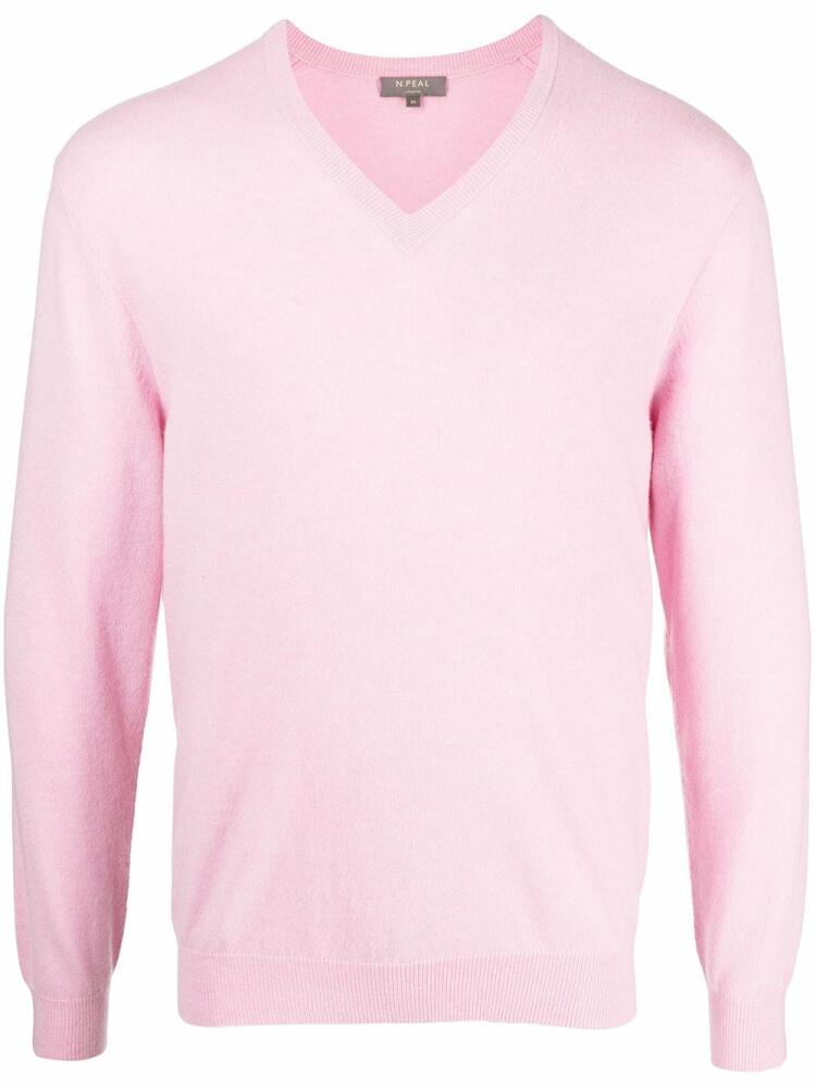 N.Peal V-neck cashmere jumper - Pink Cover