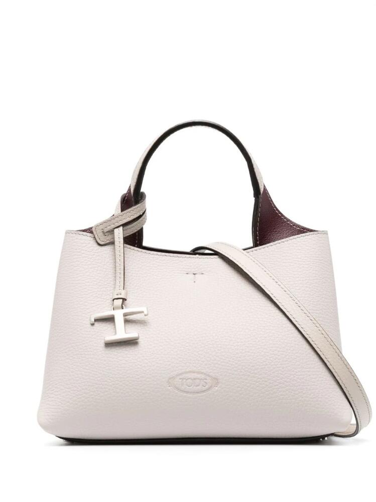 Tod's mini logo-charm crossbody bag - Grey Cover