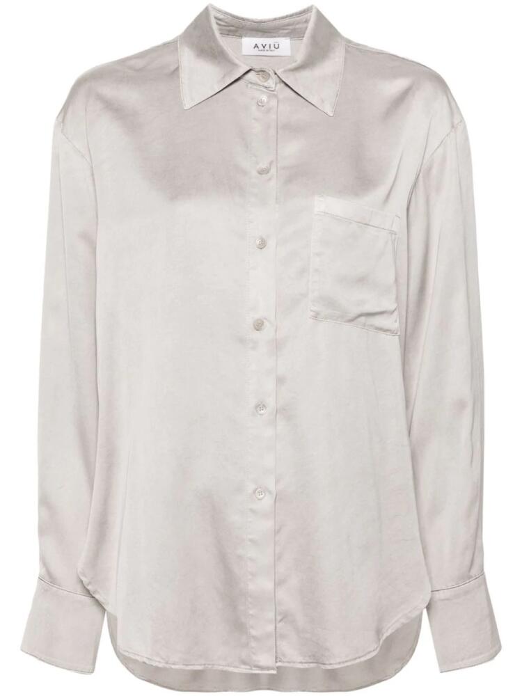 Aviù pleat-detail shirt - Grey Cover