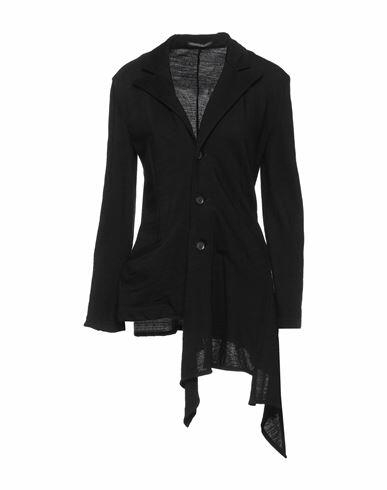 Yohji Yamamoto Woman Cardigan Black Wool Cover