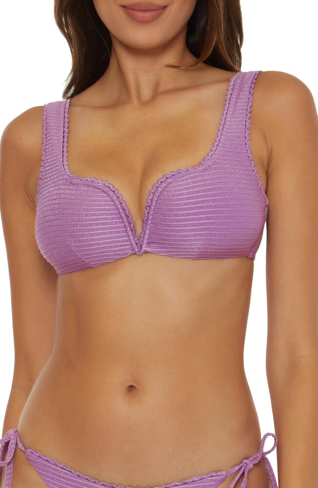 Becca Celeste Sparkle Rib Bikini Top in Viola Cover