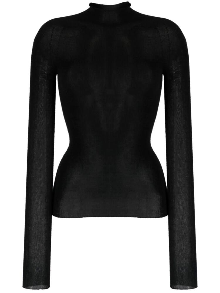 Versace high-neck fine-knit jumper - Black Cover