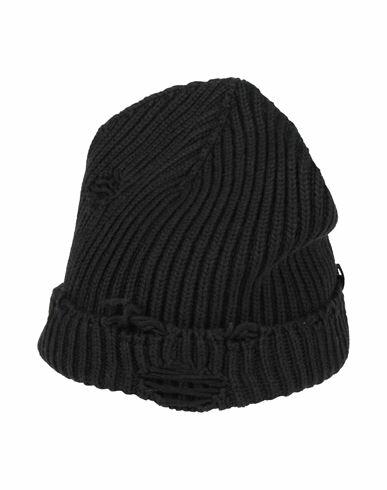 Mm6 Maison Margiela Woman Hat Black Cotton, Wool Cover