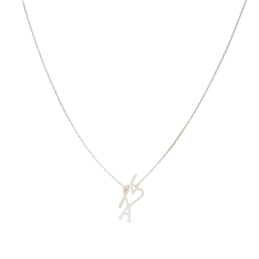 AMI Paris Men's AMI Small A Heart Chain Necklace in Silver Cover