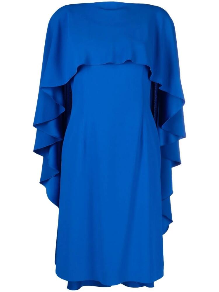 Alberta Ferretti ruffle-detail round-neck dress - Blue Cover