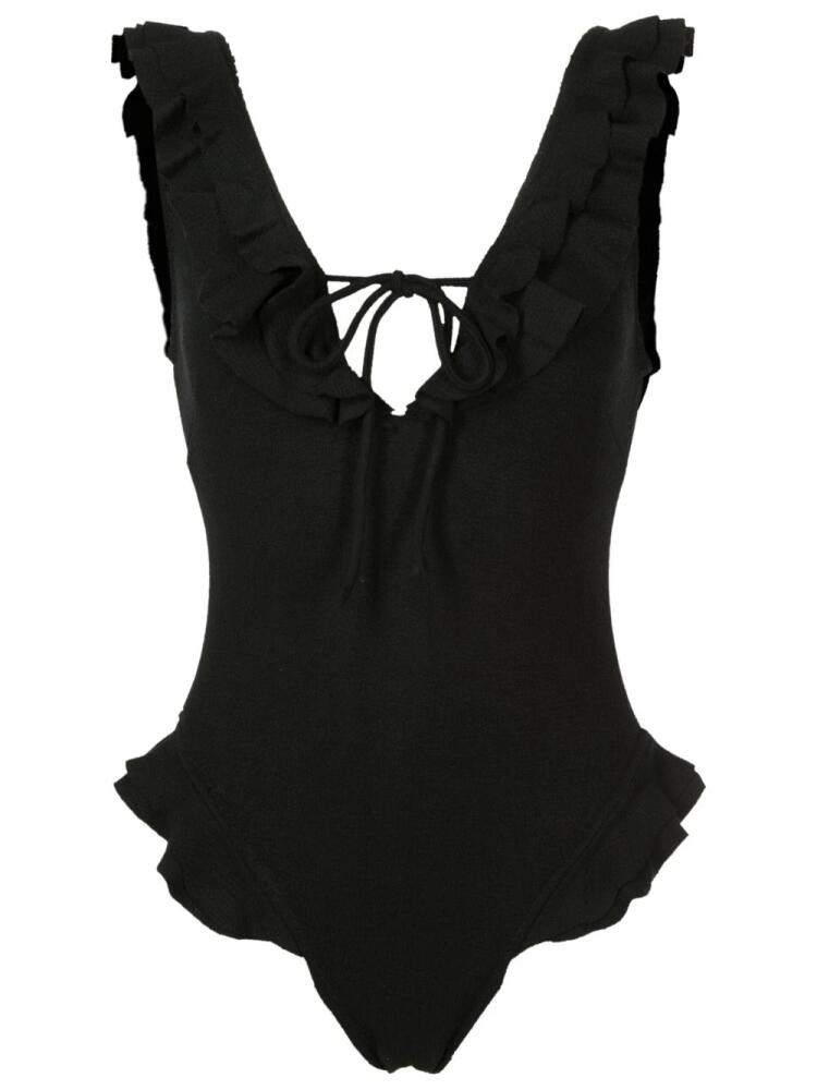 Clube Bossa scoop back frilled swimsuit - Black Cover