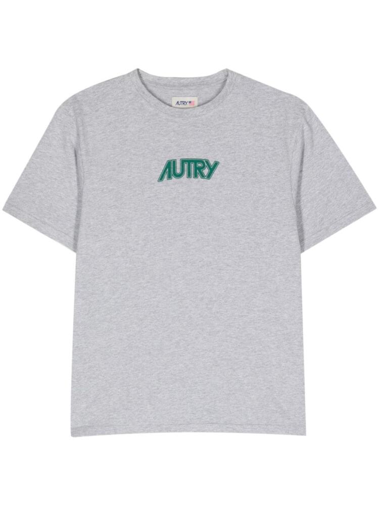 Autry logo-print cotton T-shirt - Grey Cover