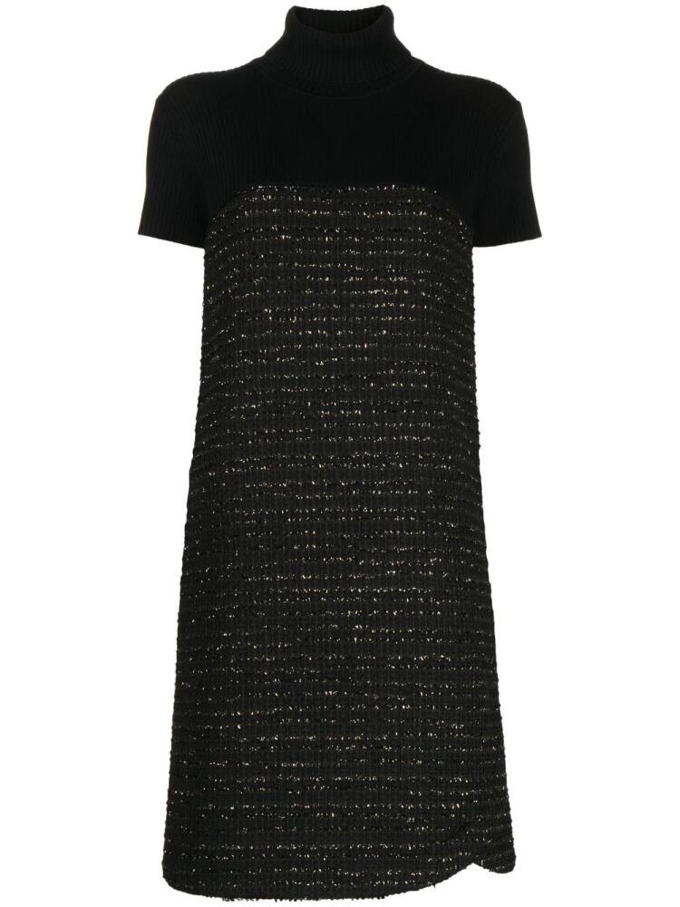 Paule Ka tweed lurex mini dress - Black Cover