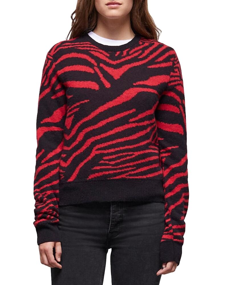 The Kooples Zebra Print Rib Knit Sweater Cover