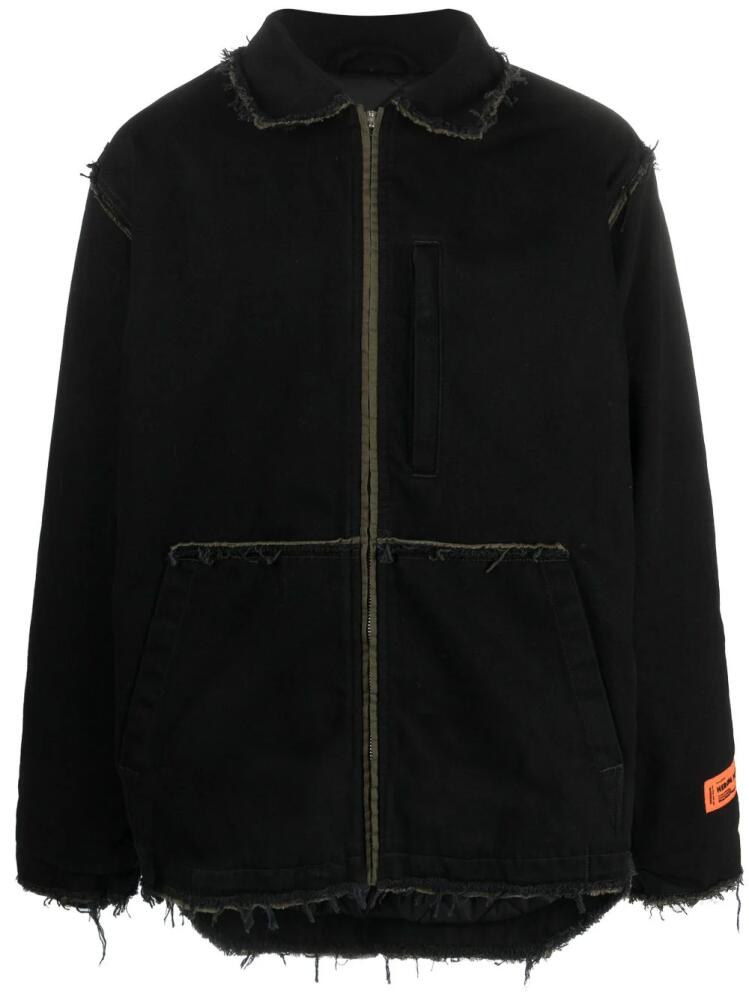 Heron Preston Rebuilt zip-up denim jacket - Black Cover