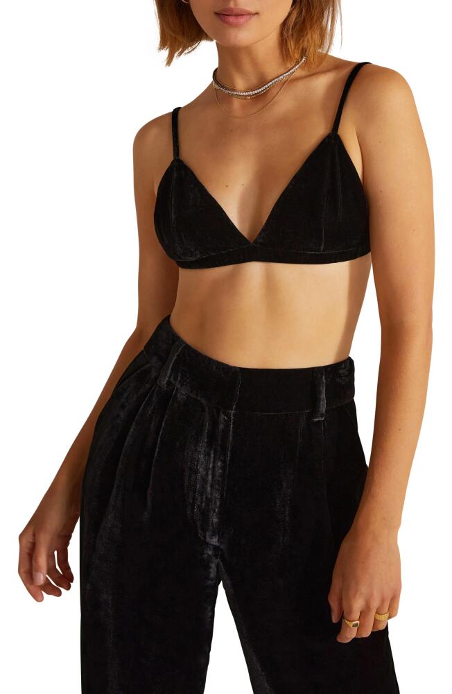 Favorite Daughter The Velvet Rebound Bra Top in Black Cover