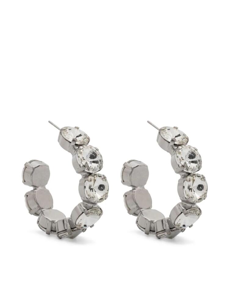 Forte Forte crystal-embellished hoop earrings - Silver Cover