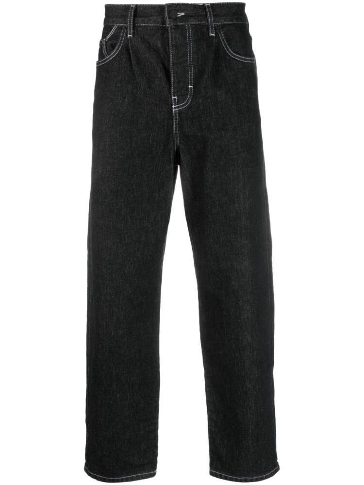 Karl Lagerfeld contrast-stitching tapered jeans - Black Cover