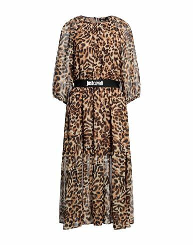 Just Cavalli Woman Midi dress Beige Polyester Cover