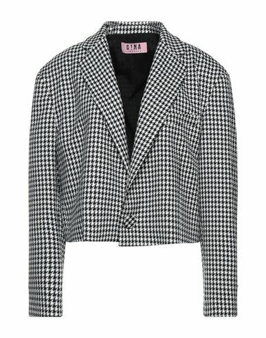 Gina Gorgeous Woman Blazer Black Polyester, Viscose, Elastane Cover