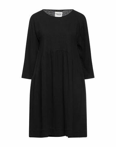 Alessia Santi Woman Mini dress Black Cotton, Linen Cover