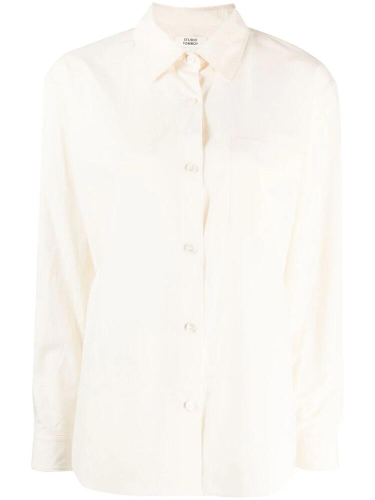 STUDIO TOMBOY long-sleeve cotton shirt - White Cover