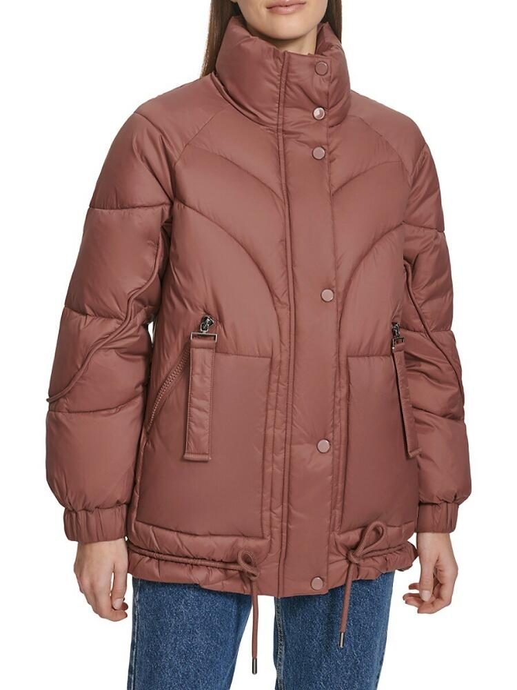 Andrew Marc Women's Strehla Oversized Puffer Jacket - Fig Cover