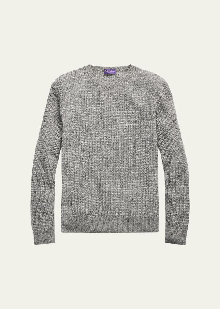 Ralph Lauren Purple Label Men's Textured Cashmere Silk Crewneck Sweater Cover