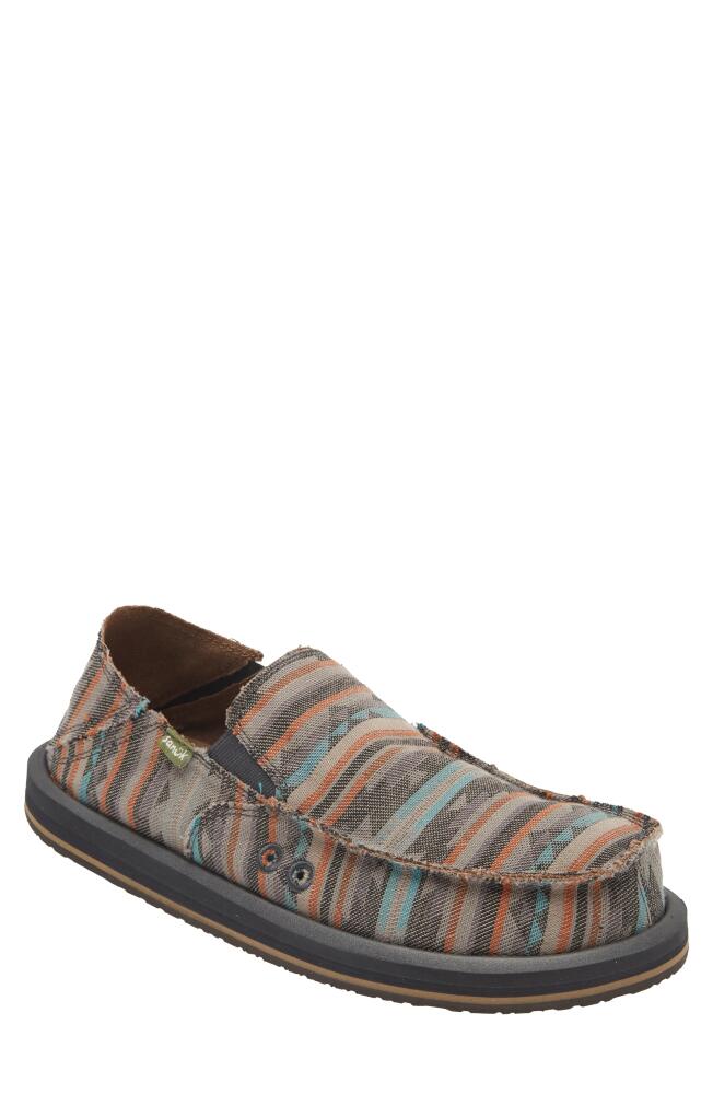 Sanuk Sidewalk Surfer Slip-On Shoe in Black Multi Cover