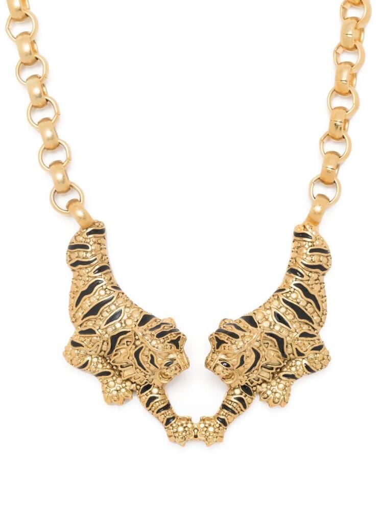 Roberto Cavalli Roar tiger-pendant necklace - Gold Cover