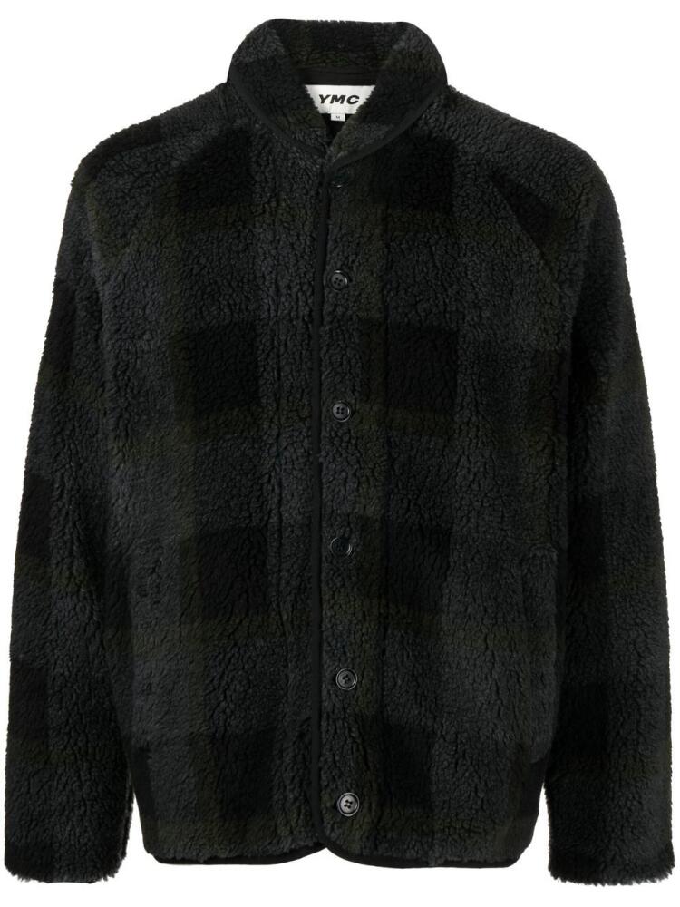 YMC Beach shearling checked jacket - Black Cover