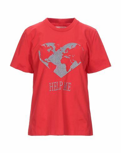 Alberta Ferretti Woman T-shirt Red Organic cotton Cover