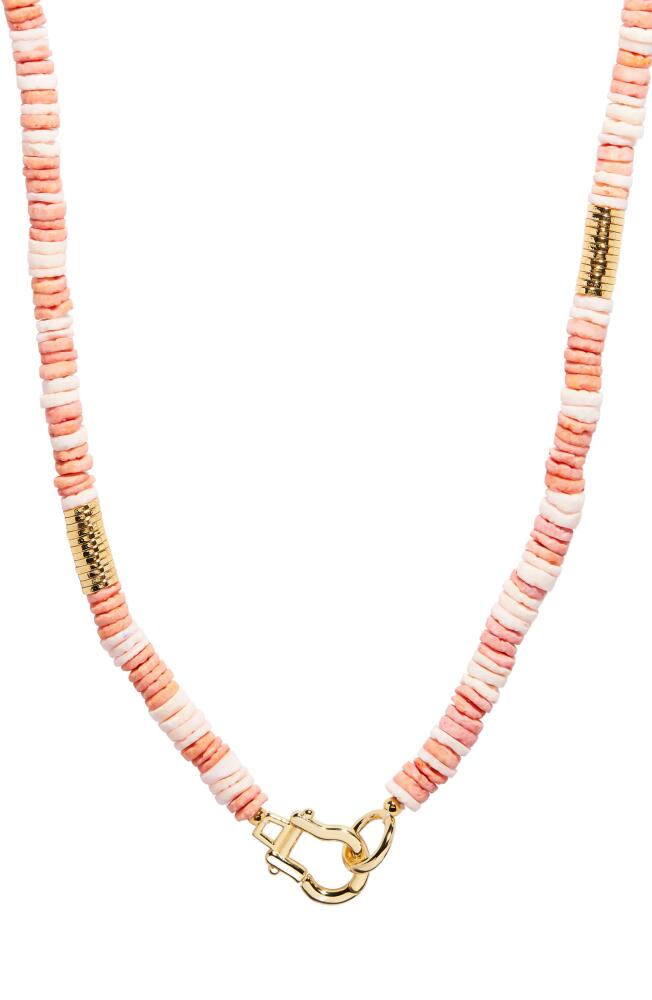 Brook and York Capri Beaded Shell Necklace in Gold/Pink Cover