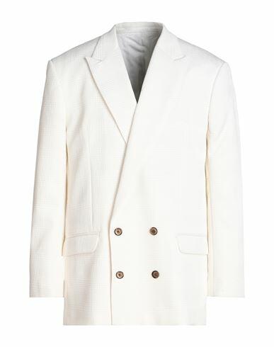 Topman Man Blazer Off white Polyester, Cotton, Elastane Cover