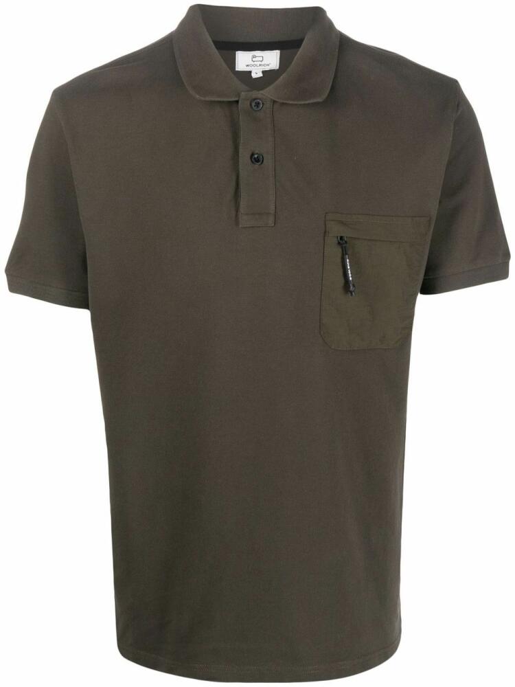 Woolrich chest-pocket polo shirt - Green Cover