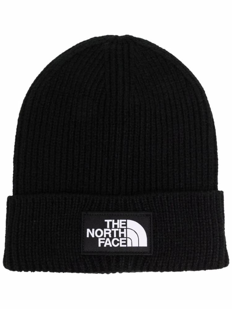 The North Face Box logo-patch ribbed beanie - Black Cover