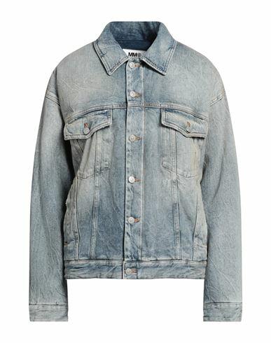 Mm6 Maison Margiela Woman Denim outerwear Blue Cotton Cover