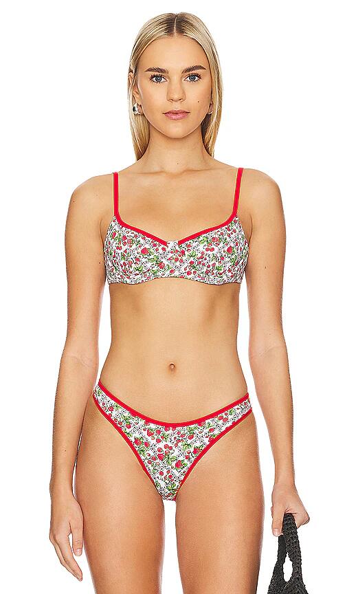 Frankies Bikinis Cola Top in Berry in Red Cover