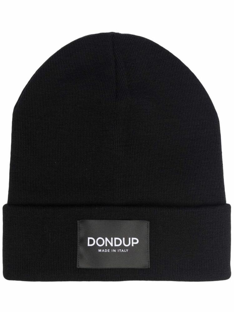 DONDUP logo patch beanie - Black Cover