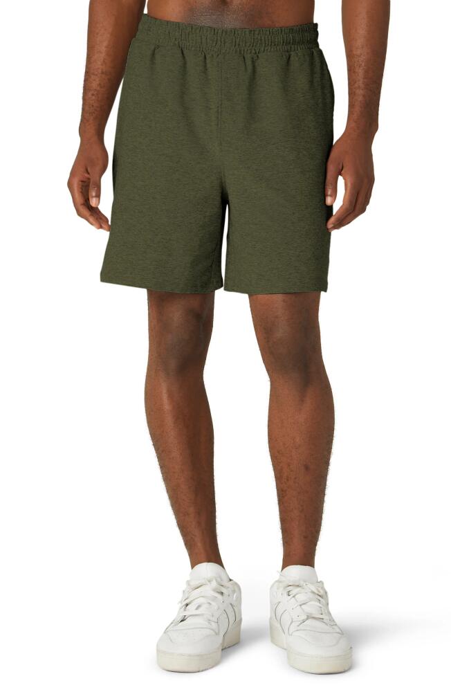 Beyond Yoga Take It Easy Sweat Shorts in Beyond Olive Heather Cover