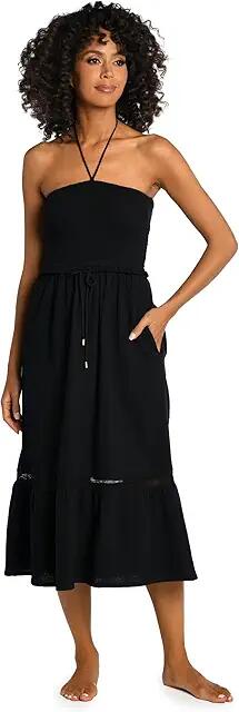 La Blanca Seaside Covers Strapless Dress (Black) Women's Swimwear Cover