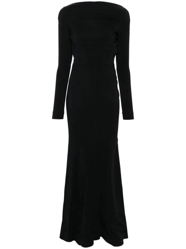 Mugler backless crepe gown - Black Cover