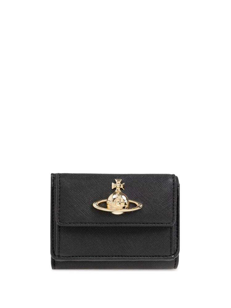 Vivienne Westwood Orb plaque trifold wallet - Black Cover