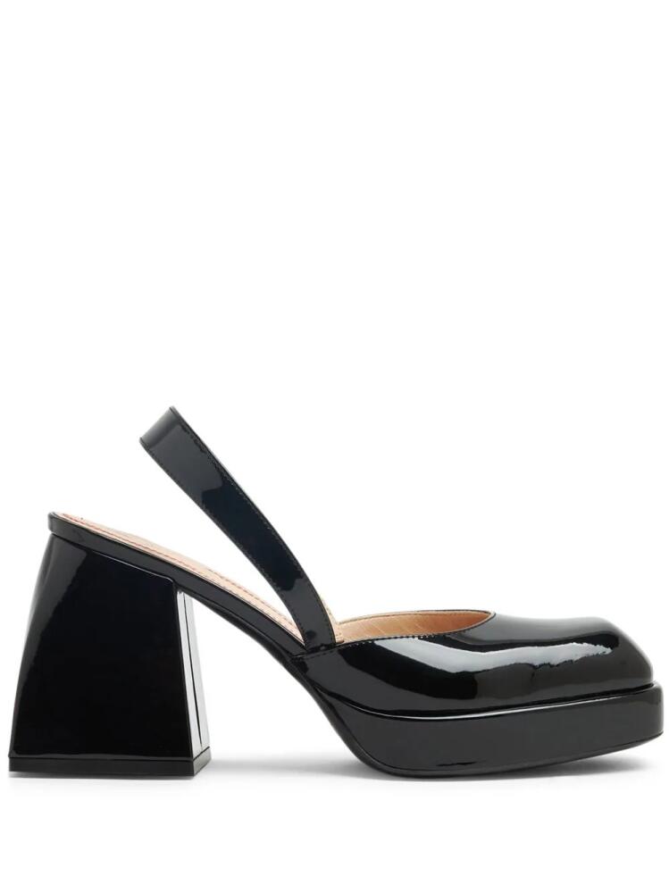 Nodaleto Bulla Jones 90mm leather platform pumps - Black Cover