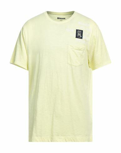 Blauer Man T-shirt Light yellow Cotton Cover