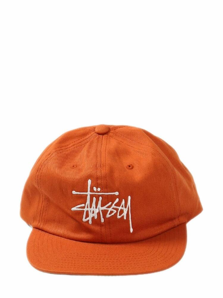 Stüssy embroidered-logo cotton cap - Orange Cover