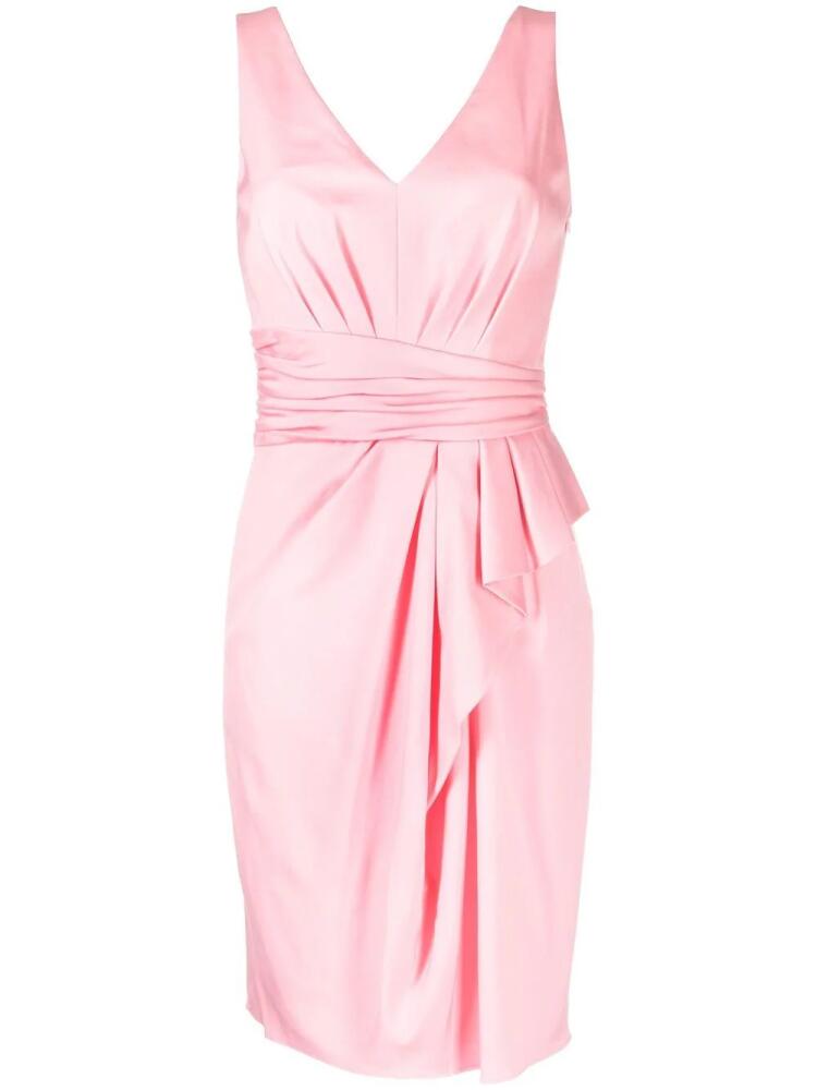 Paule Ka Ottoman asymmetric midi dress - Pink Cover