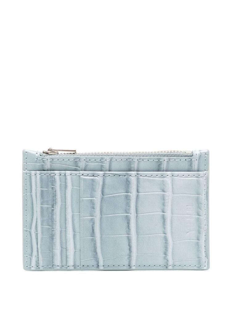 Yu Mei Frank crocodile-effect cardholder - Blue Cover