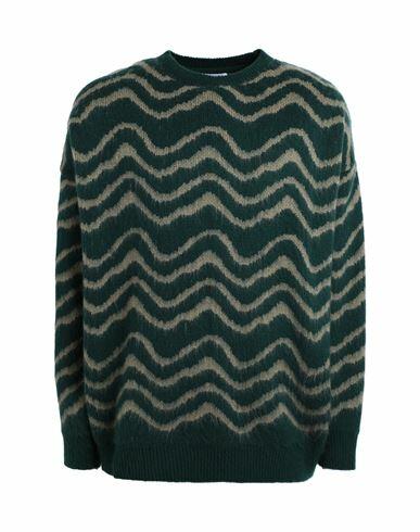 Topman Man Sweater Dark green Acrylic, Polyamide Cover