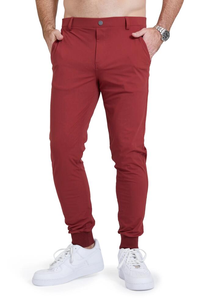 Redvanly Men's Halliday Pocket Golf Joggers in Maroon Cover